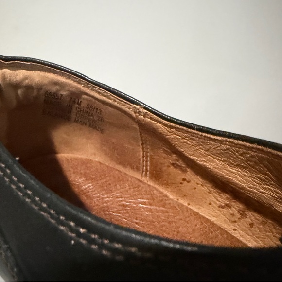 Clarks Town Cloak Black Leather Mary Jane Pumps Block Heel Lace Up Size 7.5 - Picture 10 of 15